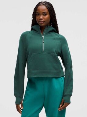 Lululemon Scuba Oversized half zip hoodie in Storm Teal M/L
